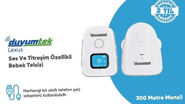 Duyumtek Dijital Sesli Titreşimli Bebek Telsizi