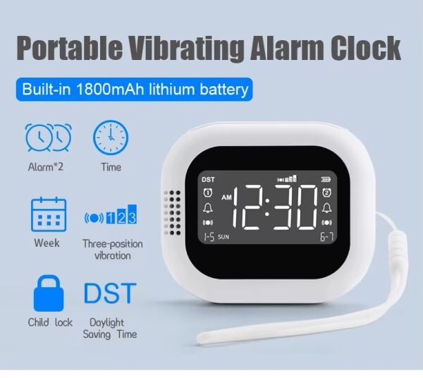 Duyumtek Yeni Seyahat Taşınabilir Titreşimli Saat Alarm